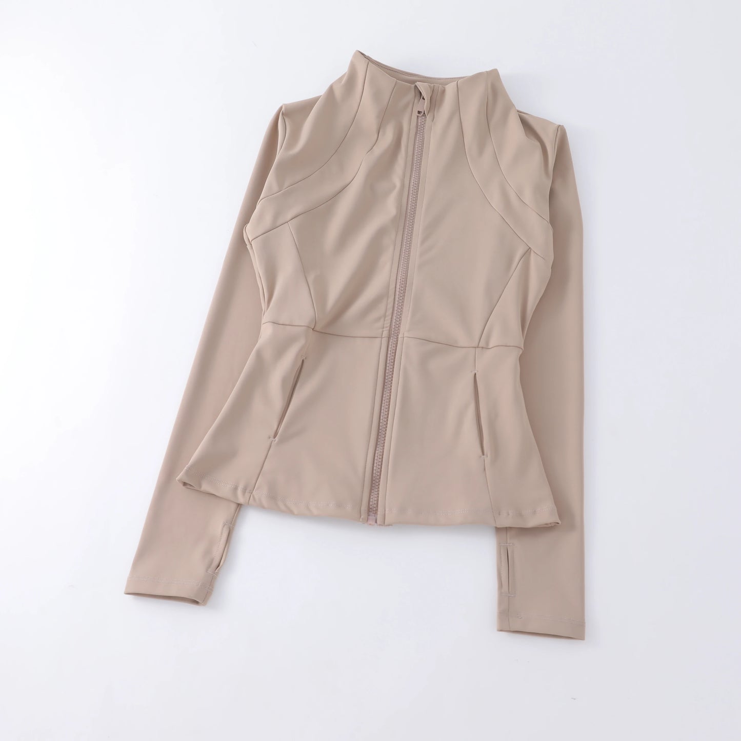 Long Sleeve Stand-Up Collar Yoga Tops