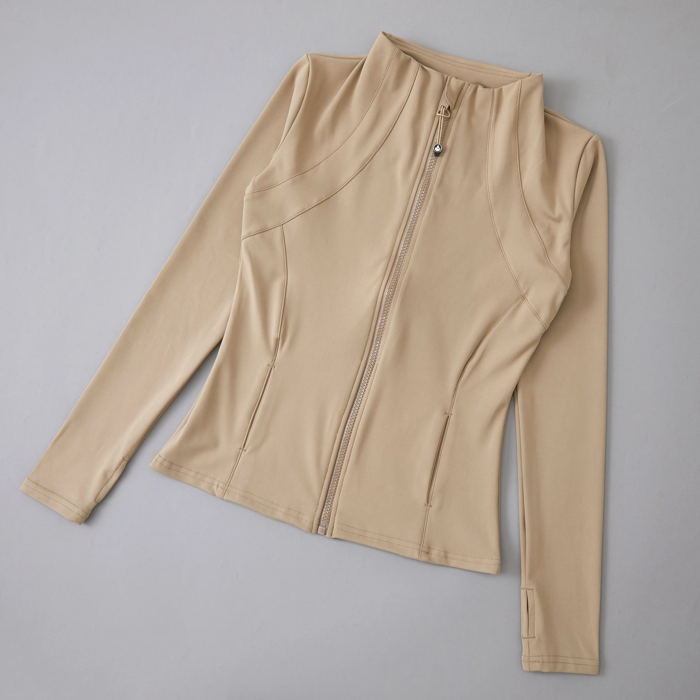 Long Sleeve Stand-Up Collar Yoga Tops