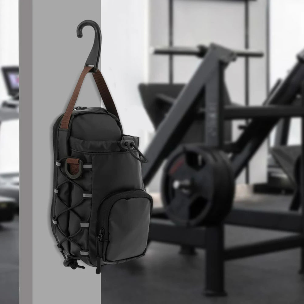 Magnetic Gym Sling Bag with Water Bottle Holder