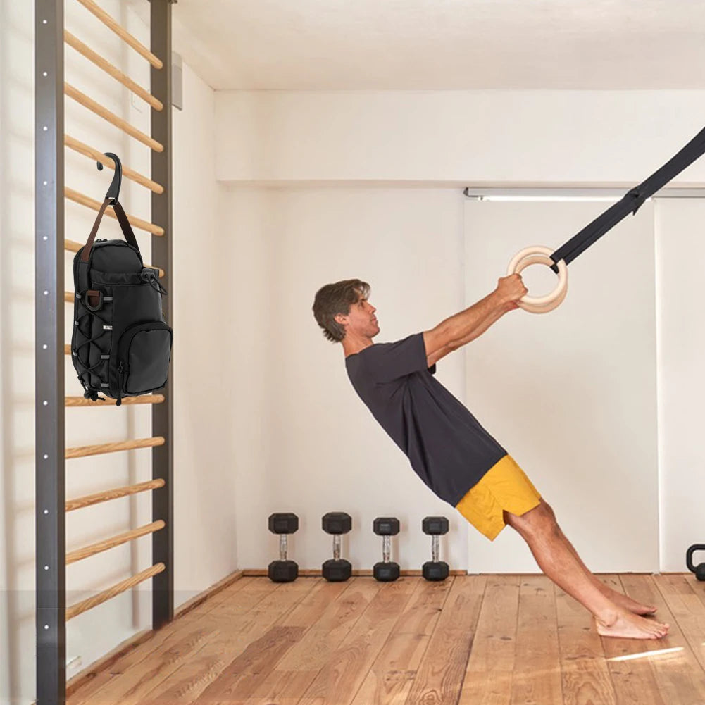 Magnetic Gym Sling Bag with Water Bottle Holder