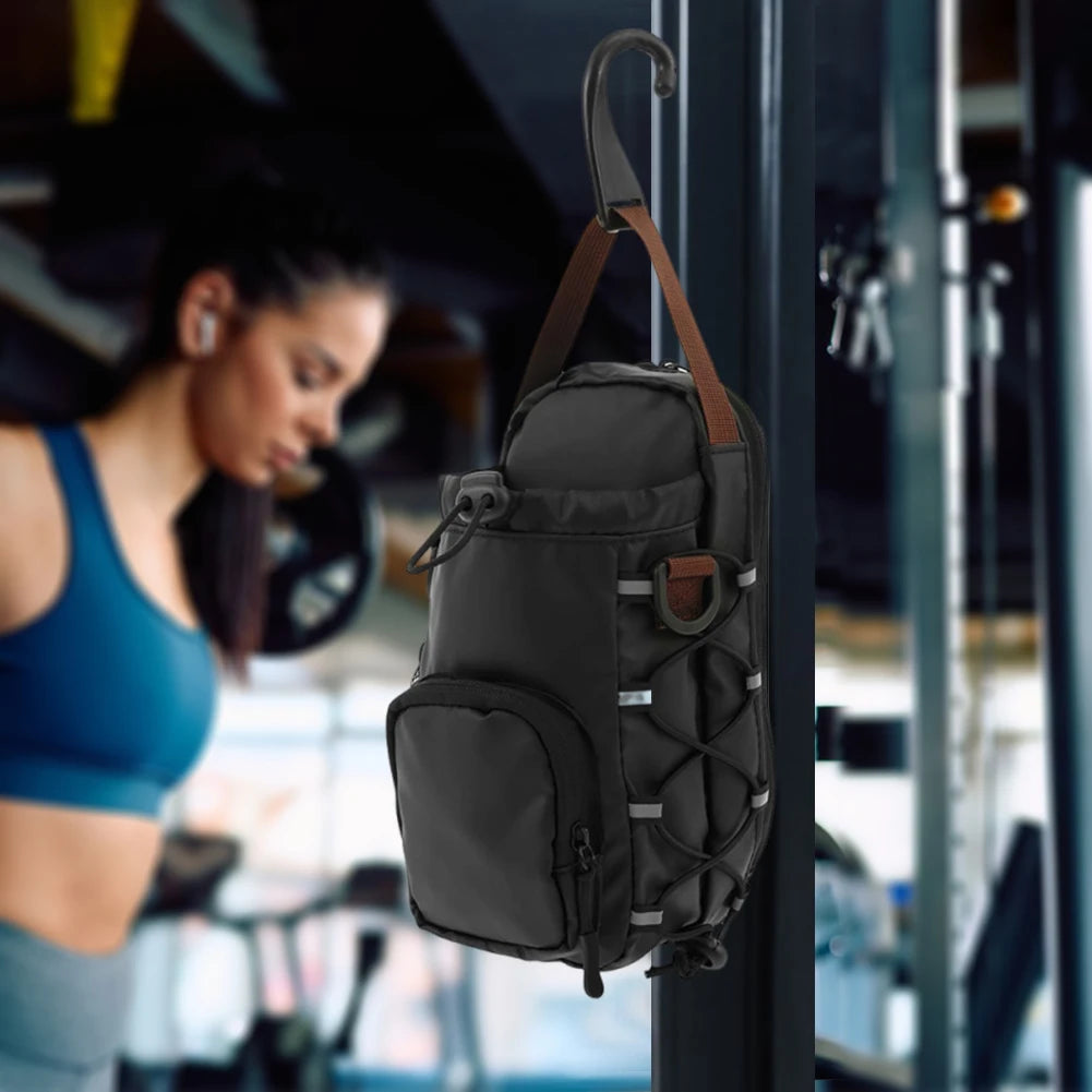 Magnetic Gym Sling Bag with Water Bottle Holder