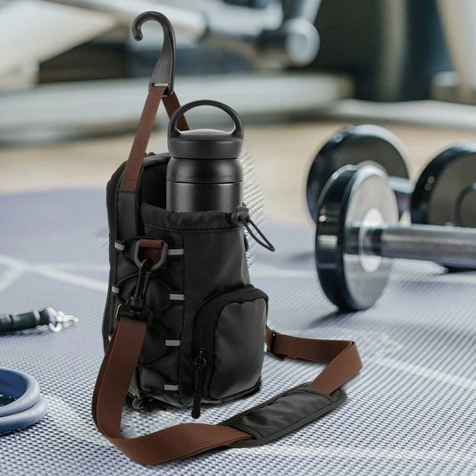 Magnetic Gym Sling Bag with Water Bottle Holder