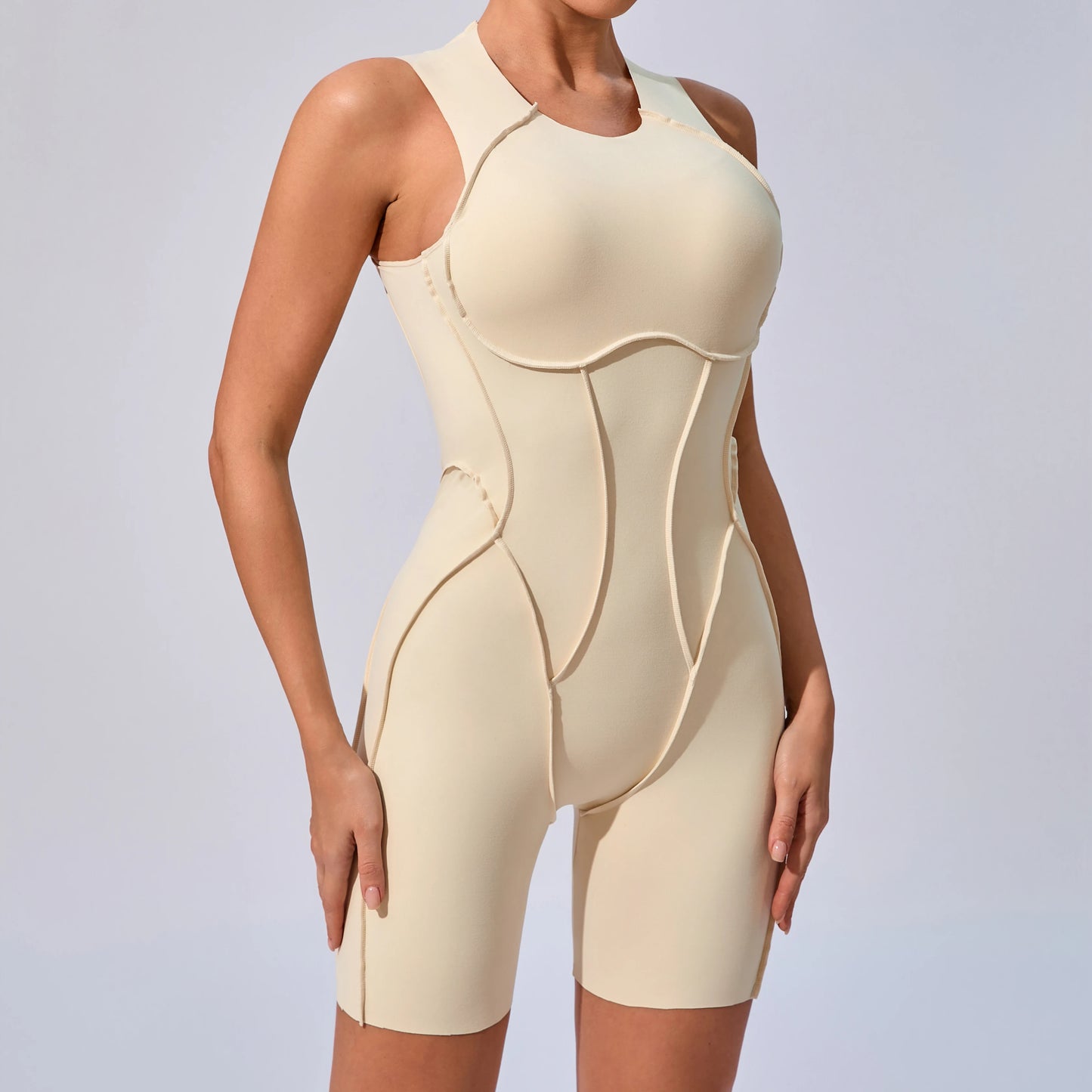Sports Overalls Padding Jumpsuit